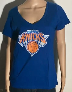 New NWT New York Knicks NBA Basketball Team Logo Size Large Blue Womens T-shirt - Bild 1 von 5