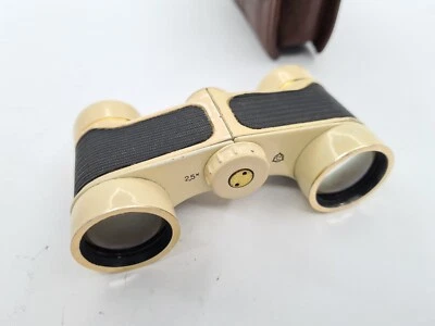 Rare Vintage Soviet Opera Glasses Binocular 2.5x with Case Collectible USSR 70s - Image 1 of 4