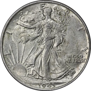 1943-P Walking Liberty Half Dollar 50c - BU - Awesome Luster & Sharp - Picture 1 of 2