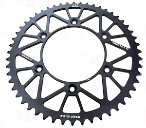 JT RACELITE MX Rear Sprocket 52 TOOTH ALUMINIUM BLACK KTM STARK HUSABERG HUSQVAR - Picture 1 of 8