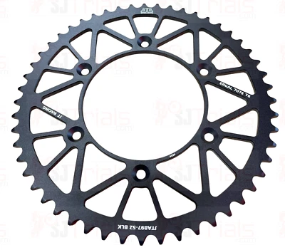 Piñón trasero JT Racelite MX 52 dientes negro aluminio KTM Stark Husaberg gas gas Foto 1 de 4