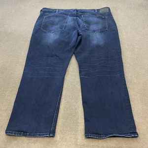 Buffalo David Bitton Jeans Mens 48x28 * Hemmed Blue Straight Casual Denim Dark - Picture 1 of 11