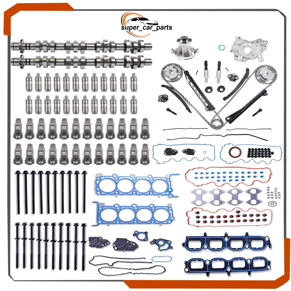 Camshafts Lifters Rocker Arms Timing chain Fit Mercury Lincoln Ford F-150 5.4L Foto 1 de 4