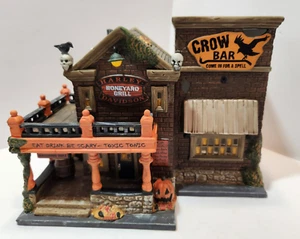 Dept 56 Villaggio delle Nevi Halloween Harley Davidson's Crow Bar 4049322 - Foto 1 di 23