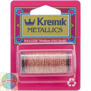 Hilo metálico Kreinik - carrete de 11 yardas de #5805 trenza de pimiento dorado M #16 - Imagen 1 de 1