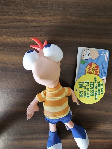 Phineas And Ferb PHINEAS 8” Toy Figure Plush Gabble Head Disney Jakks Pacific Cover