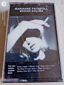 NEW SEALED MARIANNE FAITHFULL BROKEN ENGLISH CASSETTE TAPE - Picture 1 of 2