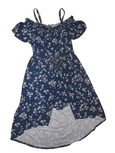 Star Ride Dark Blue Romper with White Flowers Girls Size 14-16 Shorts Dress - Picture 1 of 4