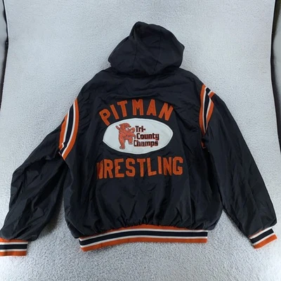 Vintage Pitman Wrestling Jacket Mens 3XL New Jersey High School Hooded Pullover - Image 1 of 4