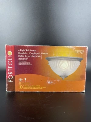 Aplique de pared Portfolio acabado níquel #197767 NUEVO EN caja abierta Foto 1 de 4