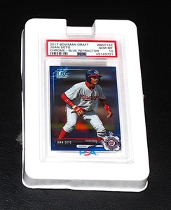 Juan Soto RC: 2017 Bowman Draft #BDC162: CHROME -BLUE REFRACTOR 017/150 PSA 10 - Bild 1 von 1