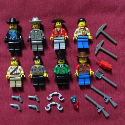 LOTE DE MINIFIGURAS LEGO VAQUEROS/WESTERN. 8 FIGS & ACC Foto 1 de 3