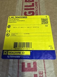 NEW Square D LAL36400MB 400 Amp 600 Vac 3 Pole Circuit Breaker - Picture 1 of 1