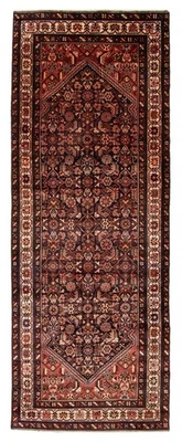 Vintage Hand-knotted Runner Rug 3'10" x 10'4" Traditional Oriental Wool Carpet - Image 1 of 4