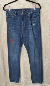 Polo Ralph Lauren Jeans The Sullivan Slim Boy's 20 Denim With P Wing Skull - Picture 1 of 20