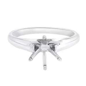 Cathedral Semi mount Setting Engagement Ring Men & Women 10K White Gold - Picture 1 of 6