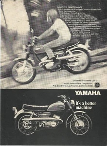 Vintage Print Ad 1969 Yamaha Motorcycle 250 Street Scrambler Photo - Picture 1 of 1