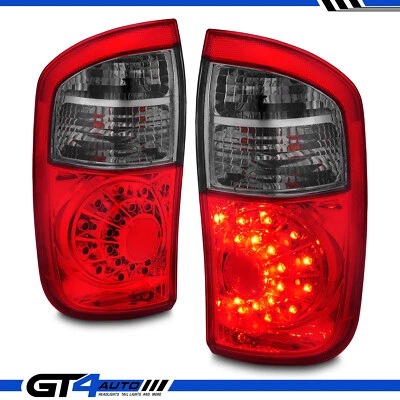 Luz trasera LED roja humo para Toyota Tundra 04-2006 4 puertas 4 puertas doble cabina Foto 1 de 4