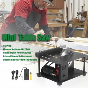 Table Saw Mini Desktop Saw Cutter Electric Cutting Machine with Saw Blade I4N5 - Picture 1 of 9