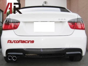 3D Style Carbon Fiber Rear Diffuser For BMW E90 E91 328i 4Dr w/ M Sport Bumper - Picture 1 of 1