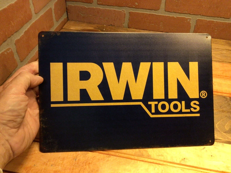 Vintage Patina Style 12"x8" Irwin Tools Sign...FREE SHIPPING! - Image 1 of 4