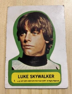 1977 Topps Star Wars Sticker #1 Luke Skywalker - Picture 1 of 3