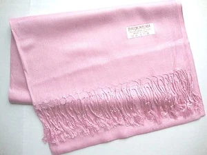NEW Pashmina Fall Spring Scarf Scarves Silk Lavender Pink Solid Shawl Wrap Range - Bild 1 von 4