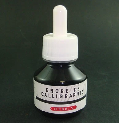ENCRE DE CALLIGRAPHIE J HERBIN NOIRE ECRITURE CALLIGRAPHIC INK BLACK NEGRA