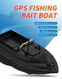 GPS Fixed Speed Cruise RC Fishing Bait Boat 10000mAh 2KG Carrying Hook & Net D16 - Picture 1 of 23