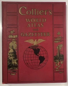 COLLIER'S WORLD ATLAS AND GAZETEER Elephant Folio 1930 MAPS RARE VINTAGE FIND - Picture 1 of 12