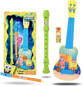 Sponge Bob SquarePants 3 Piece Band Kids Guitar Instruments, 16 Inch Toy SET - Picture 1 of 1