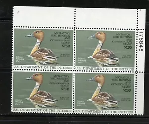 KMC4076-U.S. #RW53 (U571) Plate block of 4, Federal duck stamp, MNH, FACE $30.00 - Picture 1 of 1