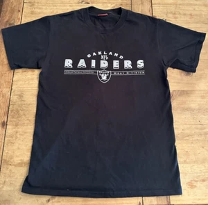 Vintage Oakland Raiders T Shirt NFL Size Large Logo Black - Picture 1 of 6