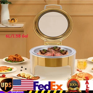 Calentador de buffet de acero inoxidable de 6 L para fregar y calentador de buffet - Imagen 1 de 12