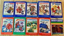 10 Vintage Mattel Intellivision Games - Work & Complete Except Inlays for Racing