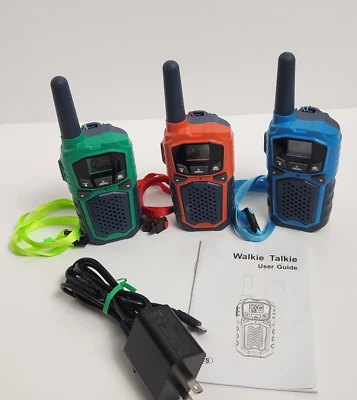 Wok Tok Rechargeable Walkie Talkies Lot of 3 ~ Charger ~ User Guide - Image 1 of 4