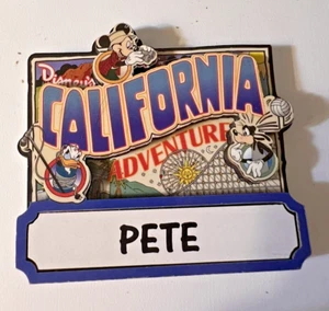California Adventure Name MAGNET Mickey Mouse Goofy Donald made in Canada PETE - Picture 1 of 3
