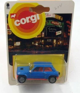 CORGI JUNIORS NO 204 BLUE RENAULT 5 TURBO WITH RED TRIM MOC RARE - Picture 1 of 3
