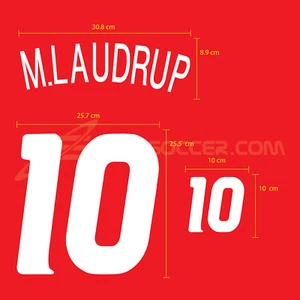 Denmark Home EURO 1996 FLOCK VELVET SOCCER NAME NUMBER PRINT  - Picture 1 of 10