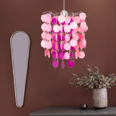 LED Hänge Lampe pink Kinder Zimmer Leuchte Decken Beleuchtung Mädchen Pendel - Bild 1 von 4
