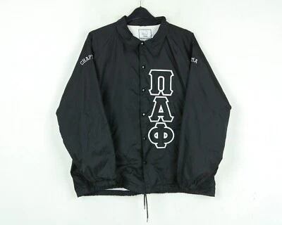 RENEGADE vtg Men L Black Jacket Outdoors Coach Windbreaker Rain Coat PAF Nylon - Image 1 of 4