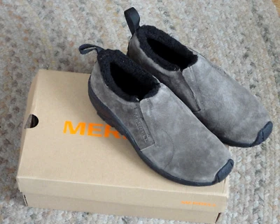 Mujer 9 M Merrell JUNGLE MOC Zapatos Confort Gunsmoke J004626 ~ Sin Usar en Caja Nuevo en Caja Foto 1 de 4