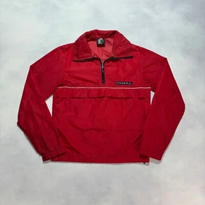 Vintage 90's O'Neill 1/4 Zip Windbreaker Jacket Red Small Surf Y2K Made in USA - Picture 1 of 10