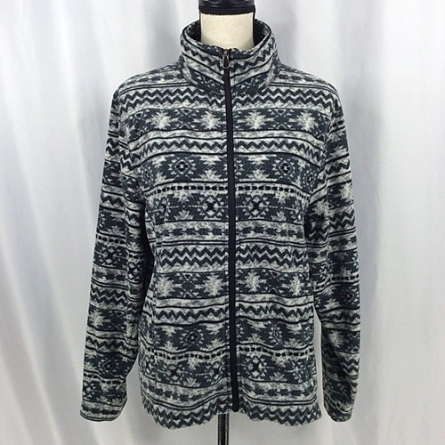 VETEMENTS Giacca pile Stillwater Supply Co. full zip Southwestern nero bianco taglia media