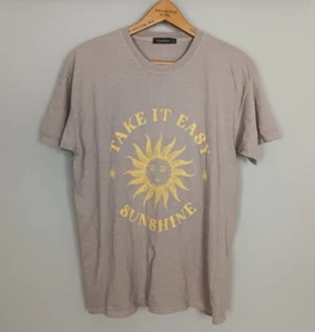 BOOHOO CELESTIAL SUN TAROT CARD HAPPY FESTIVAL BRIGHT BOLD CRAZY T SHIRT TOP - Picture 1 of 3