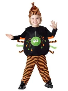 Infant Girls & Boys Plush Tiny Spider Costume with Top Pants & Hat 12-18 months - Picture 1 of 1