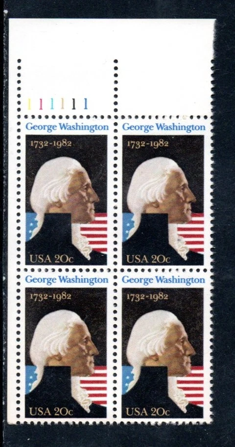 US Scott #1952 "George Washington" NH Plate Block, #111111 UL - Image 1 of 1