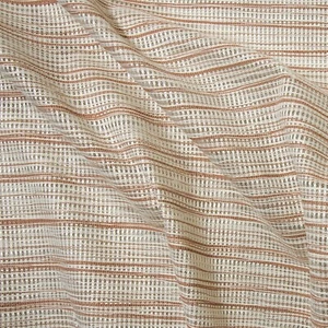 Trinidad/Flesh | Mid Century Atomic Modern Leno Weave Drapery Fabric - Picture 1 of 11
