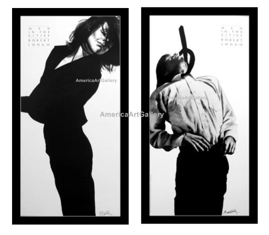 FABULOSO ROBERT LONGO Raro Hombres en Ciudades Firmado a Mano Dos Impresiones Suite Edición Limitada Foto 1 de 1