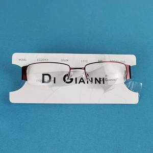 Neu Di Gianni DG2017 Weinrot Halbrand Brillengestell 50-18-135 - Italienisches Design - Bild 1 von 18